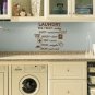 Laundry Room Wash Dry Fold Iron Vinyl Wall Quote Sticker Decal 43"w x 36"h