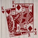 King of Hearts and Diamonds Playing Cards Vinyl Wall Sticker Decal 44"h x 43"w King of Hearts and Diamonds Playing Cards Vinyl Wall Sticker Decal 44"h x 43"w
