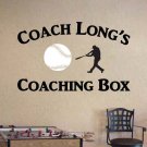 Custom Baseball Dugout Sports Bar Vinyl Quote Sticker Decal 30"h x 40"w- 48"w