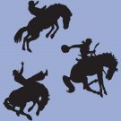 Cowboy Western Rodeo Horse Vinyl Sticker Decals (Quantity 3) 22"h x 22"w each Cowboy Western Rodeo Horse Vinyl Sticker Decals (Quantity 3) 22"h x 22"w each