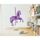 Merry Go Round Carousel Horse Vinyl Wall Sticker