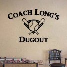 Custom Family Baseball Sports Bar Vinyl Quote Sticker Decal 22"h x 30"w- 38"w