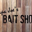 Custom Bait Shop Vinyl Wall Quote Sticker Decal 15"h x 40"w