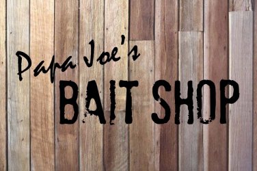 Custom Bait Shop Vinyl Wall Quote Sticker Decal 15"h x 40"w