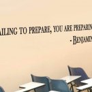 Ben Franklin Classroom Educational Quote Vinyl Wall Sticker Decal 7"h x 48"w