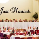 Just Married Wedding Wall Decor Vinyl Sticker Decal 14"h x 60"w Just Married Wedding Wall Decor Vinyl Sticker Decal 14"h x 60"w