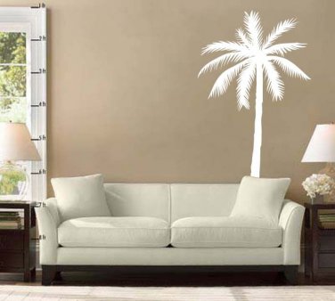 Tropical Palm Tree Room Design Vinyl Wall Sticker Decal 72"h x 46"w