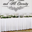 For Time and All Eternity Wedding Wall Decor Vinyl Sticker Decal 32"h x 60"w For Time and All Eternity Wedding Wall Decor Vinyl Sticker Decal 32"h x 60"w