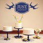 Just Married with Doves Wedding Wall Decor Vinyl Sticker Decal 22"h x 58"w