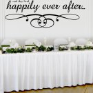 Happily Ever After Wedding Wall Decor Vinyl Sticker Decal 22"h x 60"w