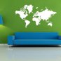 World Map Silhouette Vinyl Wall Sticker Decal 42"h x 60"w