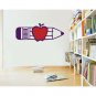 Pencil & Apple Teacher Classroom School Wall Sticker Decal