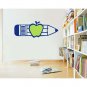 Pencil & Apple Teacher Classroom School Wall Sticker Decal