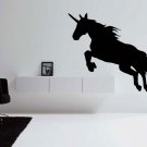 Jumping Unicorn Mythological Vinyl Wall Sticker Decal 36"h x 49"w