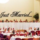 Just Married Wedding Wall Decor Vinyl Sticker Decal 11.5"h x 60"w Just Married Wedding Wall Decor Vinyl Sticker Decal 11.5"h x 60"w