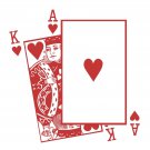 King and Ace of Hearts Playing Cards Vinyl Wall Sticker Decal