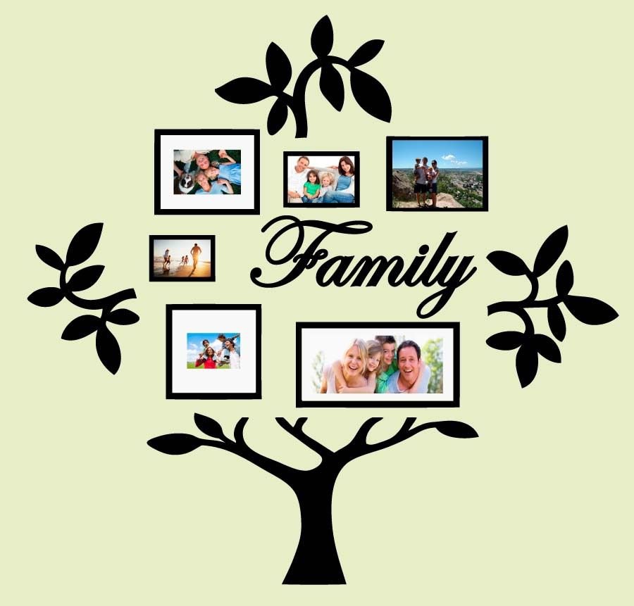 Family Tree Vinyl Wall Sticker Decal (D)