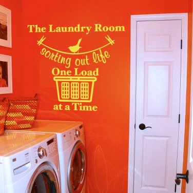 Sorting Out Life Laundry Room Vinyl Wall Quote Sticker Decal 38"w x 29"h
