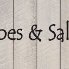 Sandy Toes & Salty Kisses Beach Wall Quote Vinyl Sticker Decal 2"h x 22"w