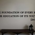 Diogenes Inspirational Classroom Quote Vinyl Wall Sticker Decal 4.5"h x 22"w