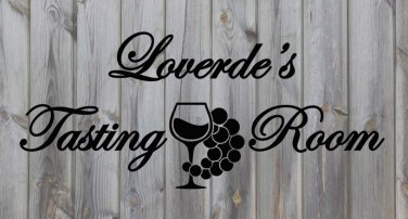 Custom Tasting Room Wine Vinyl Wall Quote Sticker Decal 16"h x 36"w