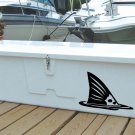 Redfish Tail Fishing Boat Vinyl Sticker Decal 14"h x 22"w Redfish Tail Fishing Boat Vinyl Sticker Decal 14"h x 22"w