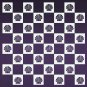 Seashell Beach Chess & Checker Game Board Vinyl Sticker Decal 20"h x 20"w