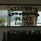 Custom Family Place Vinyl Wall Sticker Decal 22"h x 28"w- 40"w