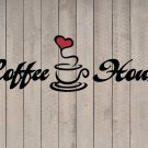 Coffee House Heart Wall Quote Sticker Vinyl Decal 11.5"h x 36"w Coffee House Heart Wall Quote Sticker Vinyl Decal 11.5"h x 36"w
