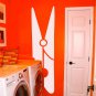 Clothespin Laundry Room Vinyl Wall Sticker Decal 11"w x 40"h