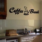 Coffee Break Wall Quote Vinyl Sticker Decal 10"h x 36"w
