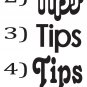 Make your Own TIPS Jar Frosted Etched Glass Vinyl Sticker Decal 2"h x 3"w