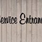 Service Entrance Vinyl Sticker Decal 2.75"h x 11"w