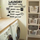 Laundry Room Wash Dry Fold Iron Vinyl Wall Quote Sticker Decal 24"w x 22"h