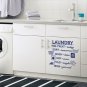 Laundry Room Wash Dry Fold Iron Vinyl Wall Quote Sticker Decal 24"w x 22"h