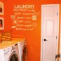 Laundry Room Wash Dry Fold Iron Vinyl Wall Quote Sticker Decal 24"w x 22"h