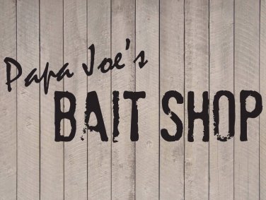 Custom Bait Shop Vinyl Wall Quote Sticker Decal 8"h x 22"w
