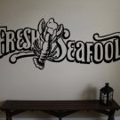 FRESH SEAFOOD Lobster Vinyl Wall Sticker Decal