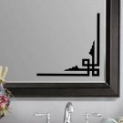 Corner Design Bathroom Wall Sticker Decals 6"h x 6"w each (2 Decals) Corner Design Bathroom Wall Sticker Decals 6"h x 6"w each (2 Decals)