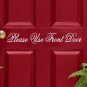 Please Use Front Door Vinyl Sticker Decal 1.5"h x 11"w