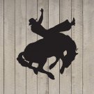 Cowboy Western Rodeo Horse Vinyl Sticker Decal 22"h x 22"w