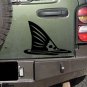Redfish Tail Fishing Boat Vinyl Sticker Decal 8"h x 11.75"w