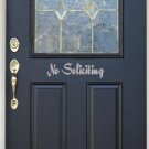 No Soliciting Vinyl Sticker Decal 7"h x 22"w