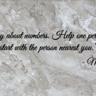 Mother Teresa Help One Person Wall Quote Vinyl Sticker Decal 4.5"h x 22"w