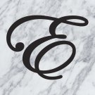 Custom Edwardian Script Wedding Letter Vinyl Sticker Decal 44"h Custom Edwardian Script Wedding Letter Vinyl Sticker Decal 44"h