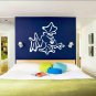 Cool Frog Vinyl Wall Sticker Decal 22 in h x 22 in w