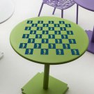 Seahorse Beach Chess & Checker Game Board Vinyl Sticker Decal 20"h x 20"w