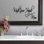 Wash Your Hands Bathroom Mom Wall Quote Sticker Decal 11"h x 22"w