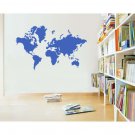 World Map Silhouette Vinyl Wall Sticker Decal 22"h x 31"w World Map Silhouette Vinyl Wall Sticker Decal 22"h x 31"w