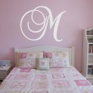 Boy's or Girl's Room Name Initial Vinyl Wall Sticker Decal 22"h x 22"w Boy's or Girl's Room Name Initial Vinyl Wall Sticker Decal 22"h x 22"w